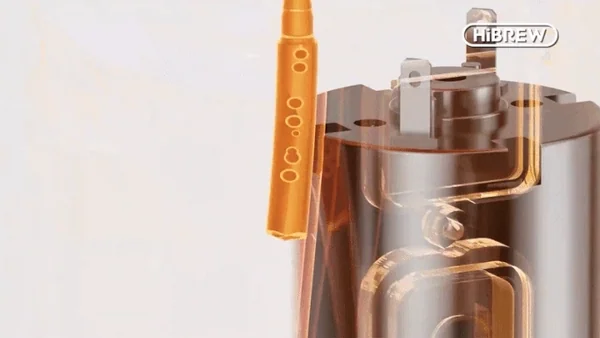 HIBREW H4C portable espresso maker in use outdoors